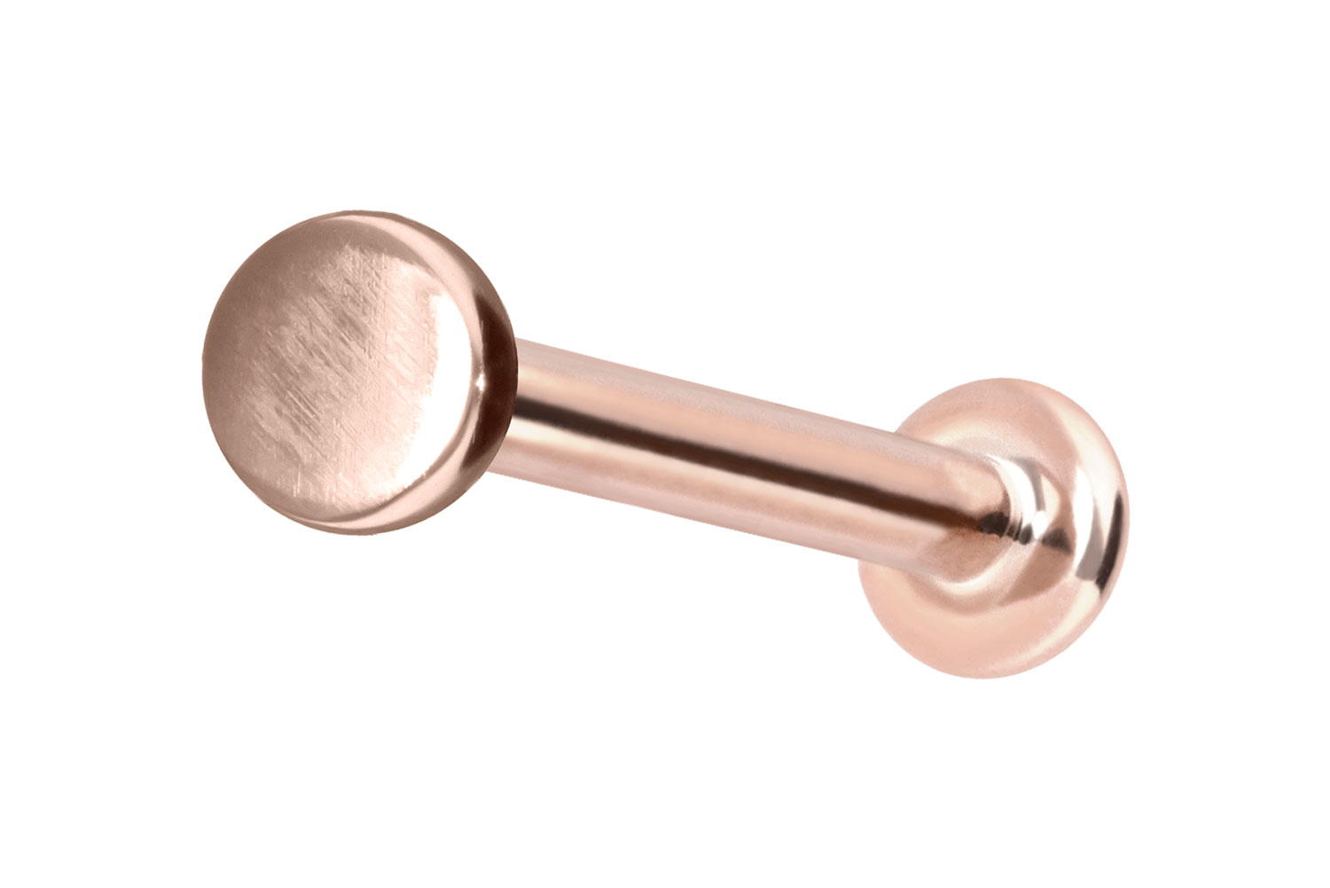 14 Karat Gold Labret Piercing mit Push Fit DISC